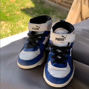 Take 50% OFF- Puma Blue and White Boys Sneakers with Classic Design, Size-1C